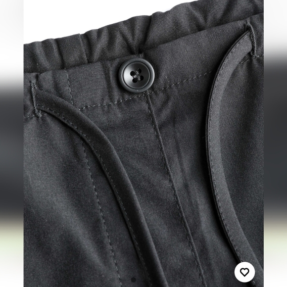 Solid Low-Rise Parachute Cargo Pants - Picture 3 of 6